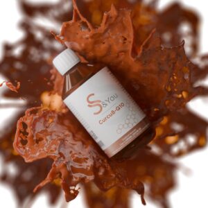 Bouteille de Curcu8-Q10 de la gamme S&You Wake Up, complément alimentaire associant curcuma et coenzyme Q10 et 6 autres actifs